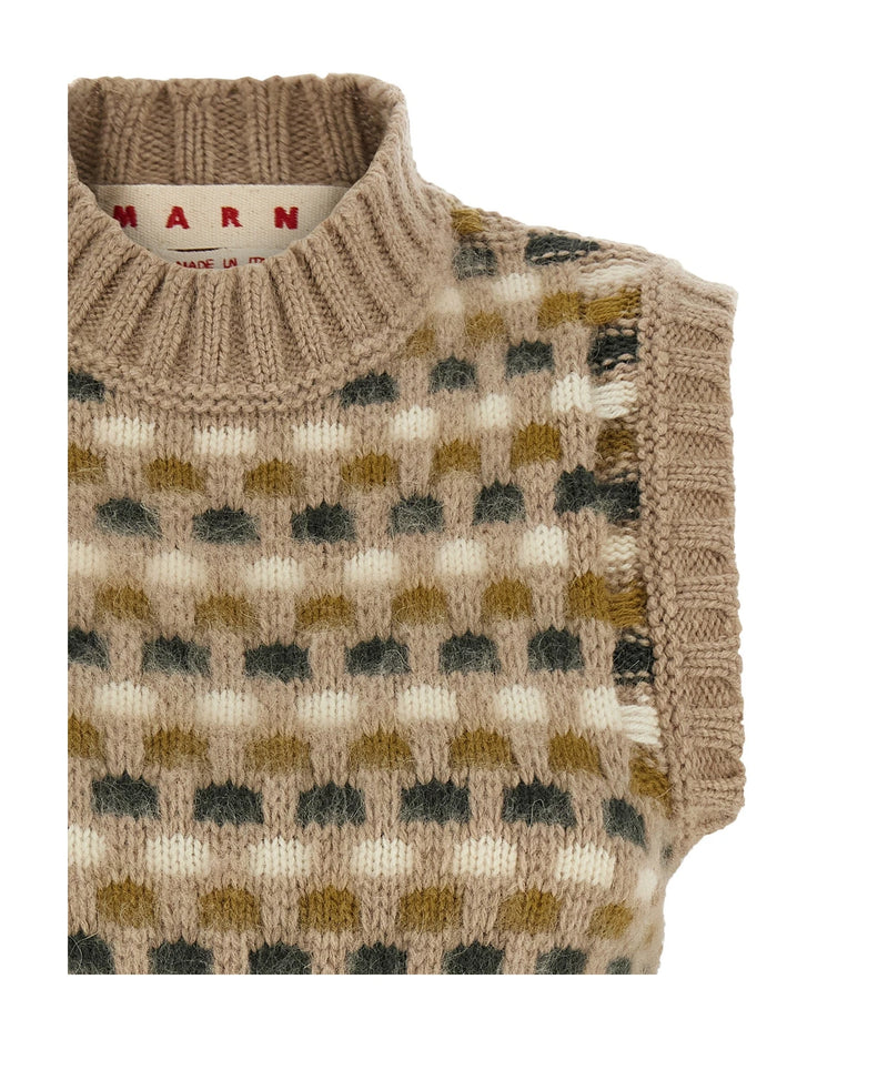 Marni Vest in beige, Wool — view 3