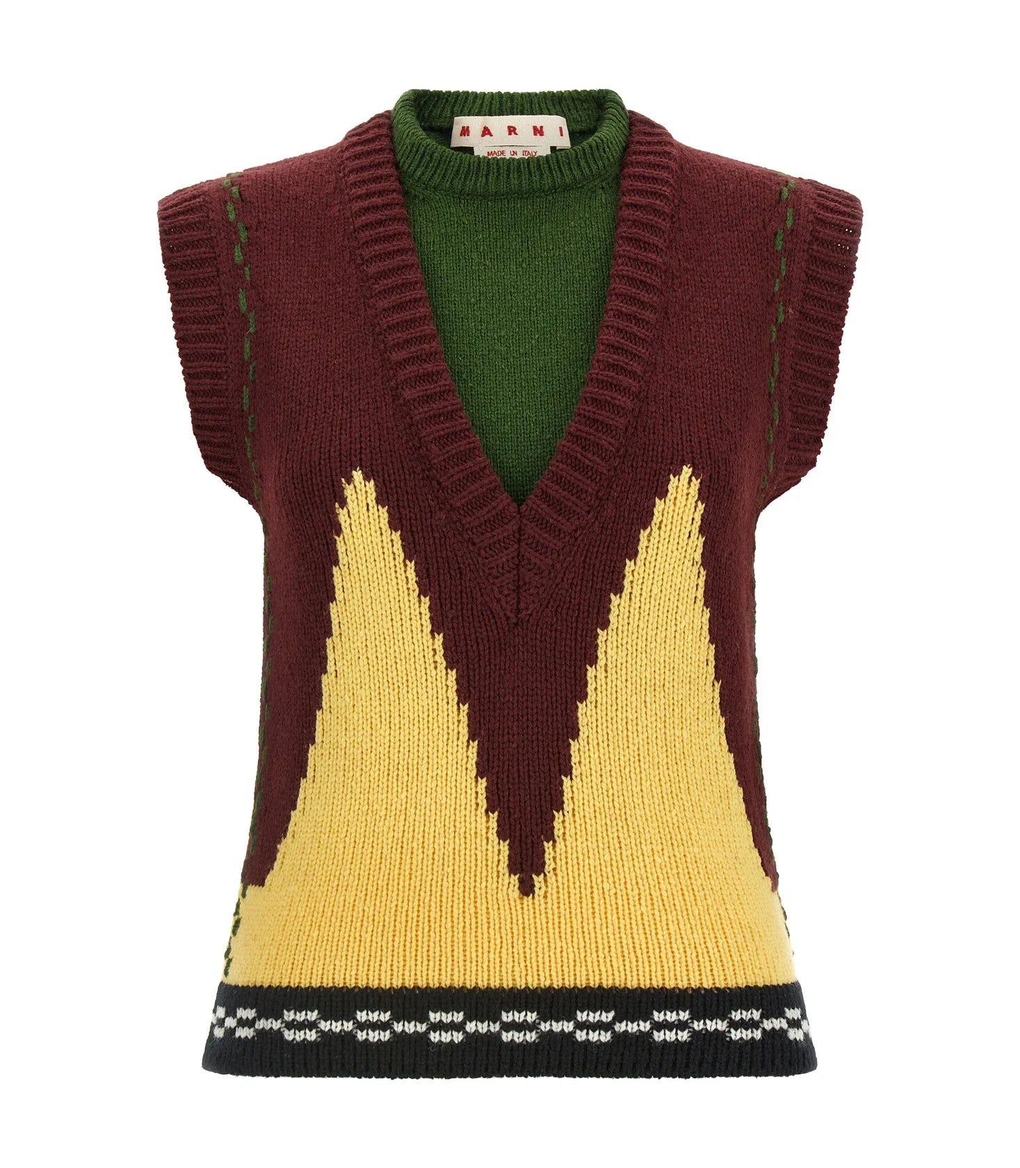 Marni Vest in red, Wool