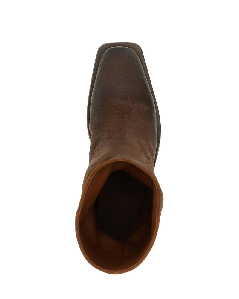 Marsell Chelsea Boots in brown, Calfskin Leather — view 4