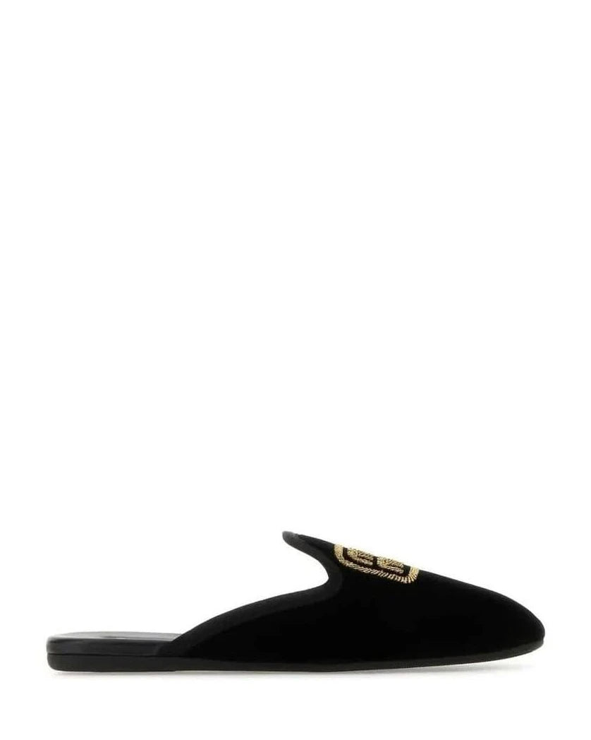 Miu Miu Black Calfskin Mules 