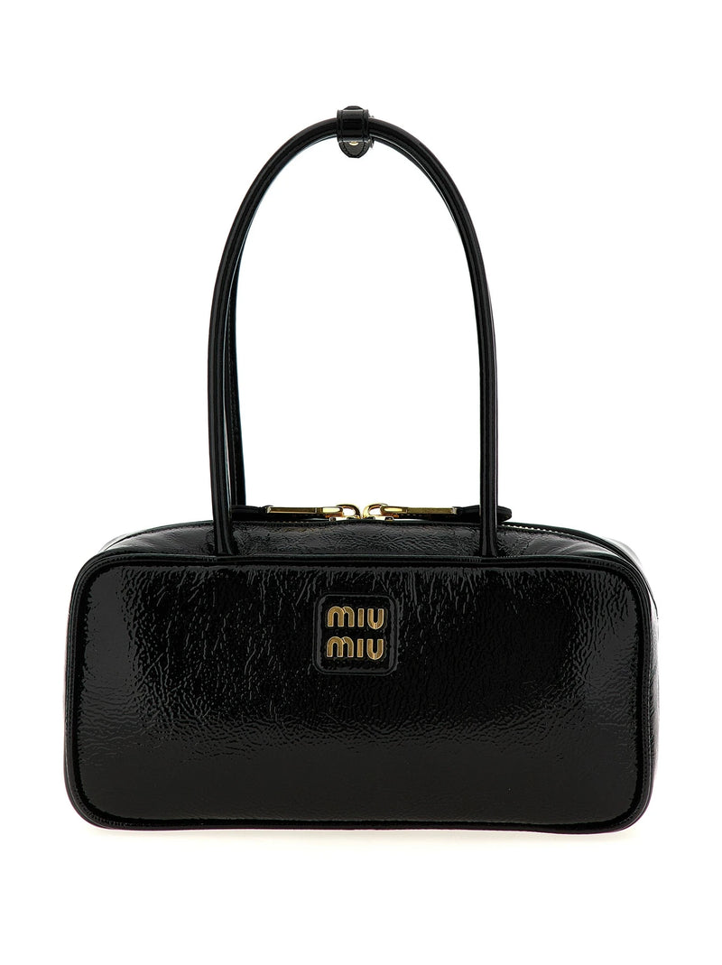 Miu Miu Baguette Handbag in black, Lamb Leather