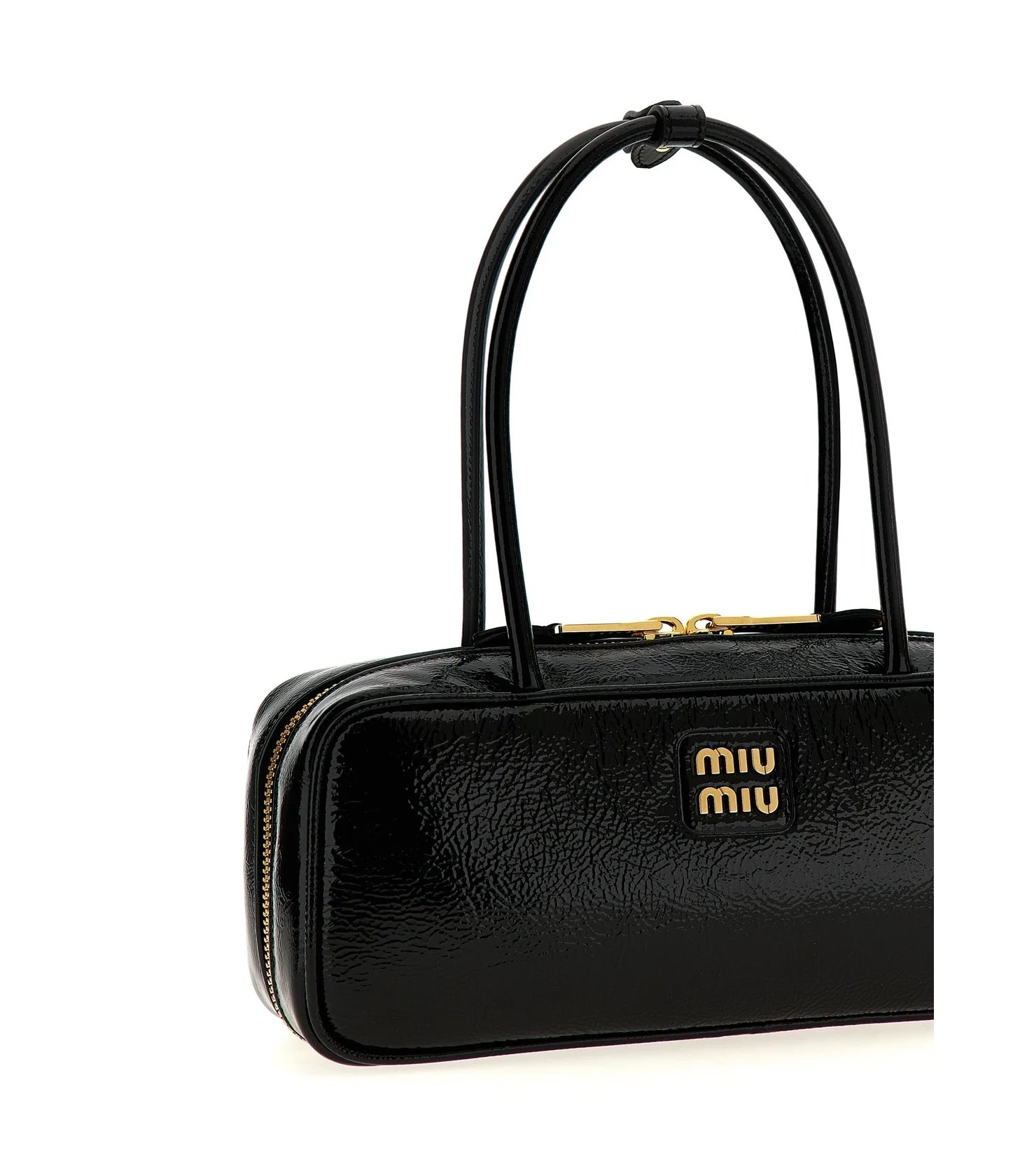 Miu Miu Baguette Handbag in black, Lamb Leather — view 3