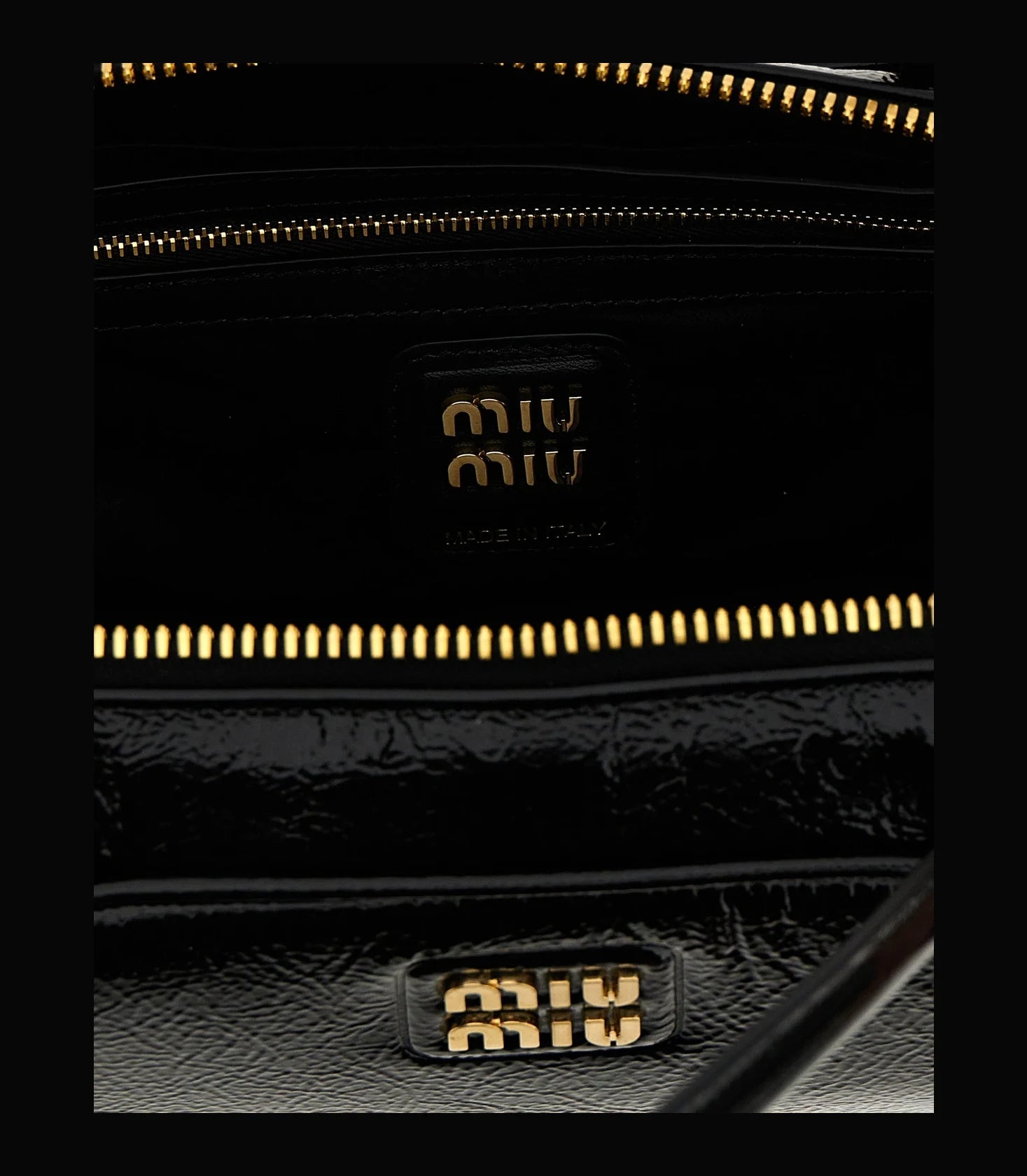 Miu Miu Baguette Handbag in black, Lamb Leather — view 4