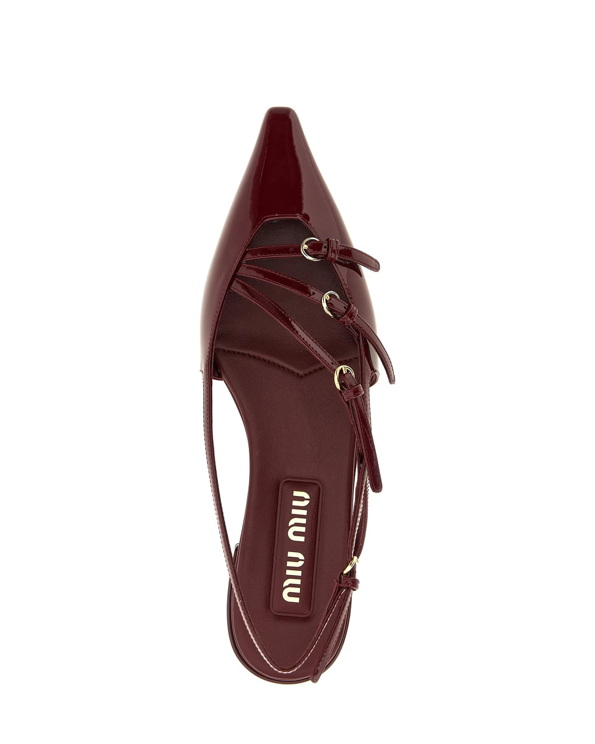 Miu Miu Ballet Flats in red, Calfskin Leather — view 4