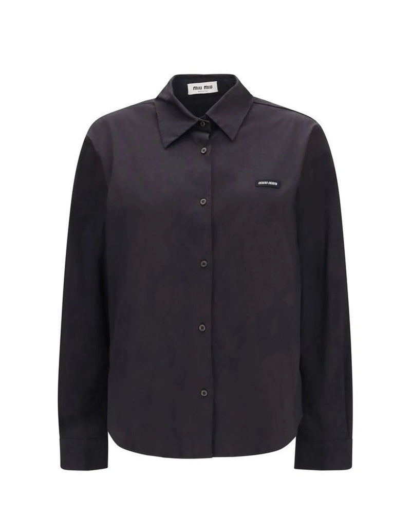 Miu Miu Dress Shirt in black, Cotton