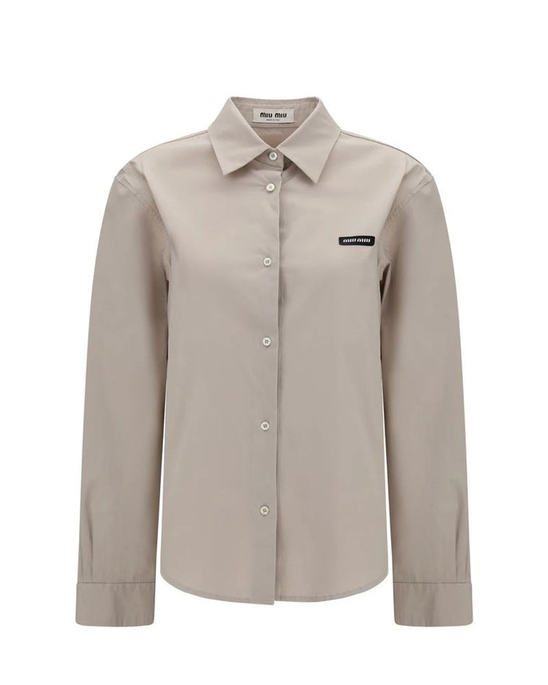 Miu Miu Dress Shirt in gray, Cotton