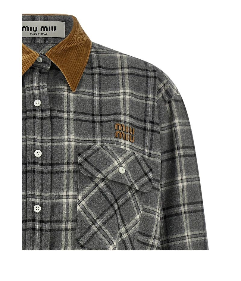 Miu Miu Dress Shirt in gray — view 3