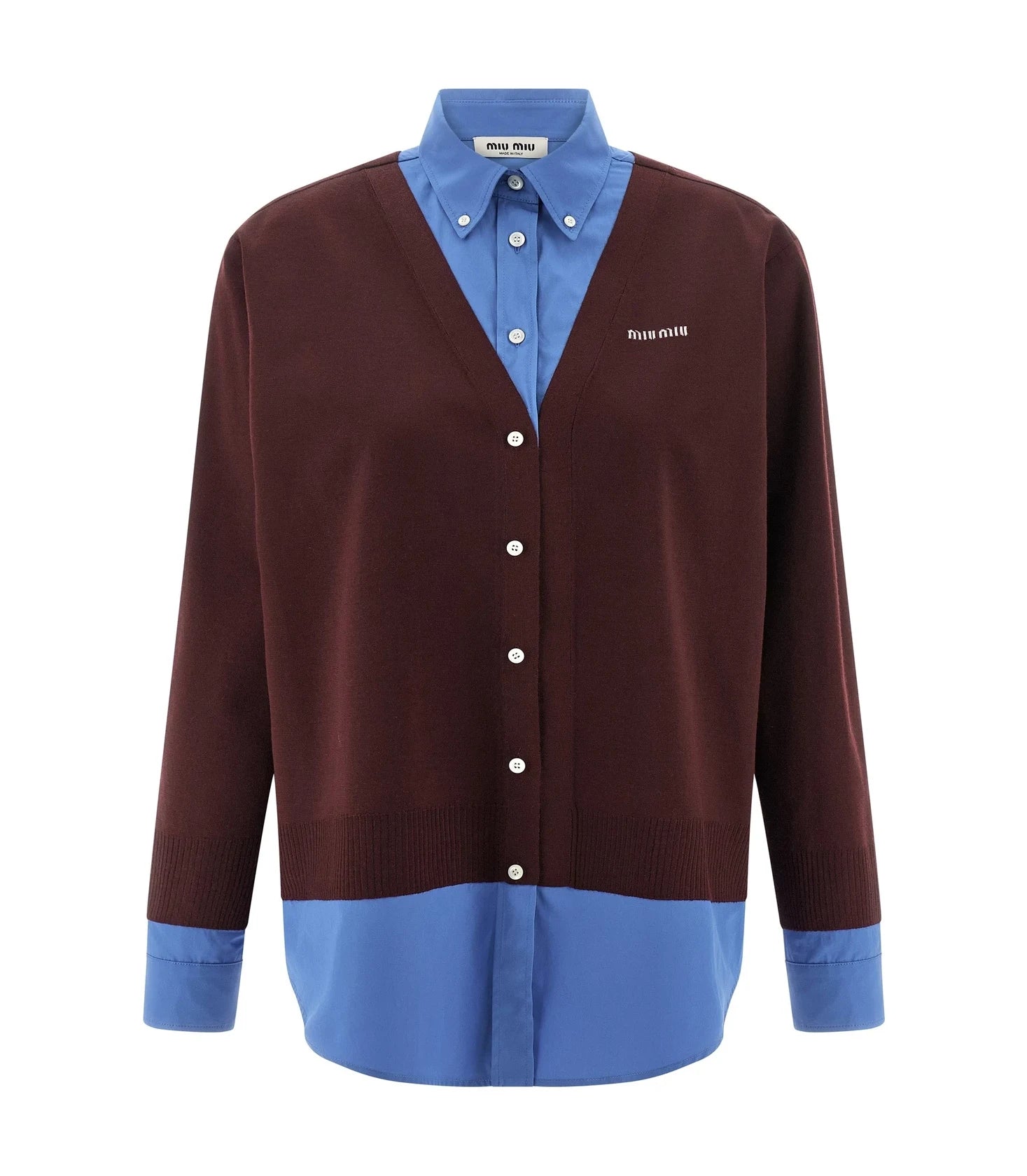 Miu Miu Dress Shirt in multicolor, Virgin Wool