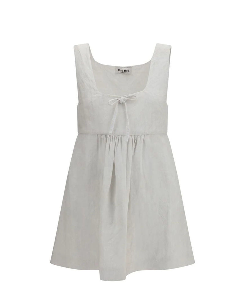 Miu Miu Dresse in white, Linen