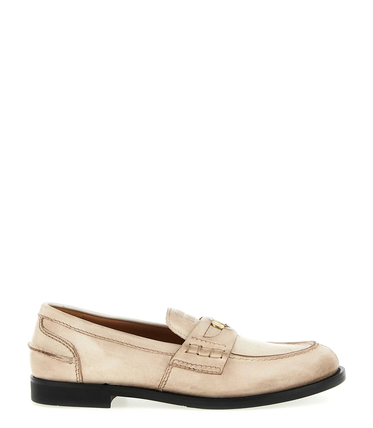 Miu Miu Loafers in white, Calfskin Leather