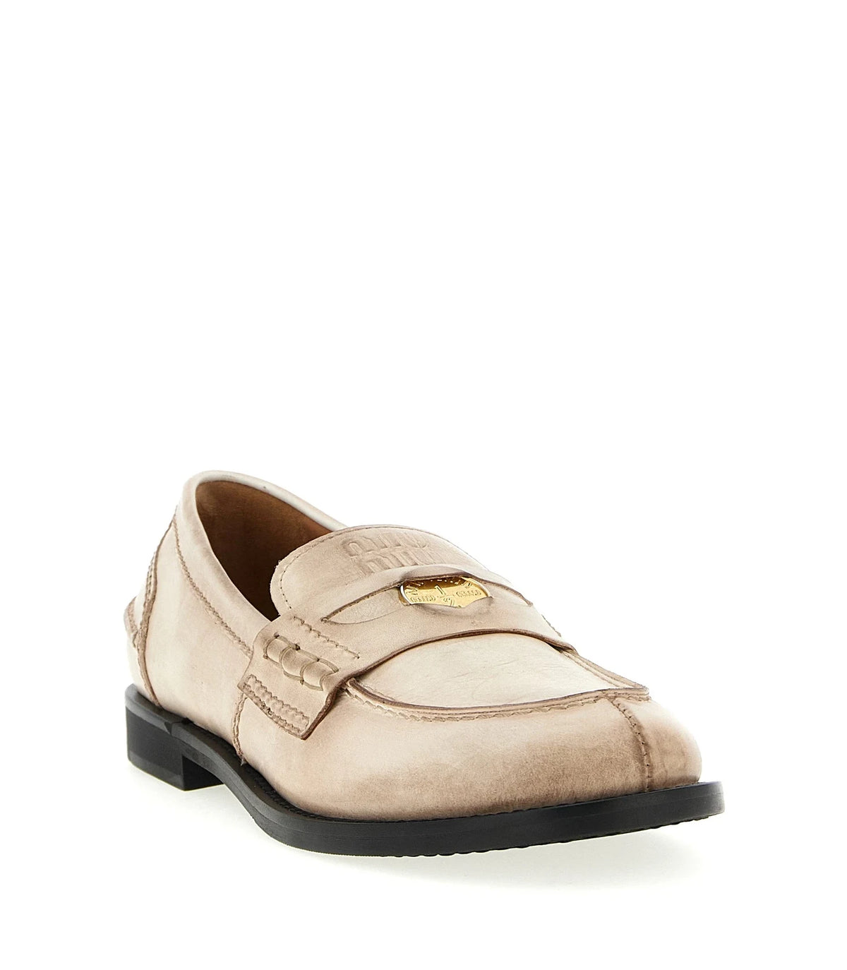 Miu Miu Loafers in white, Calfskin Leather — view 2