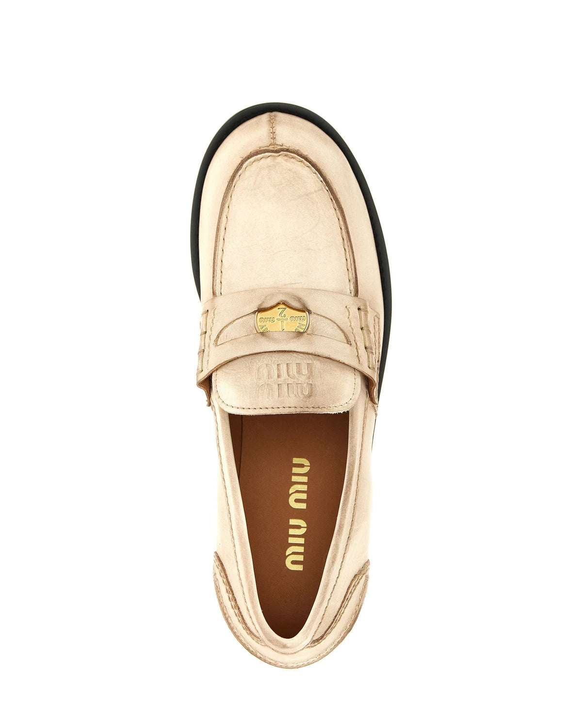 Miu Miu Loafers in white, Calfskin Leather — view 4
