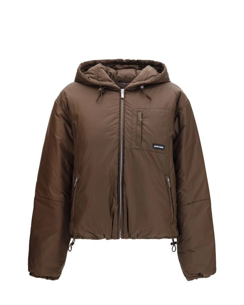 Miu Miu Puffer Jacket in brown, Recycled Polyamide