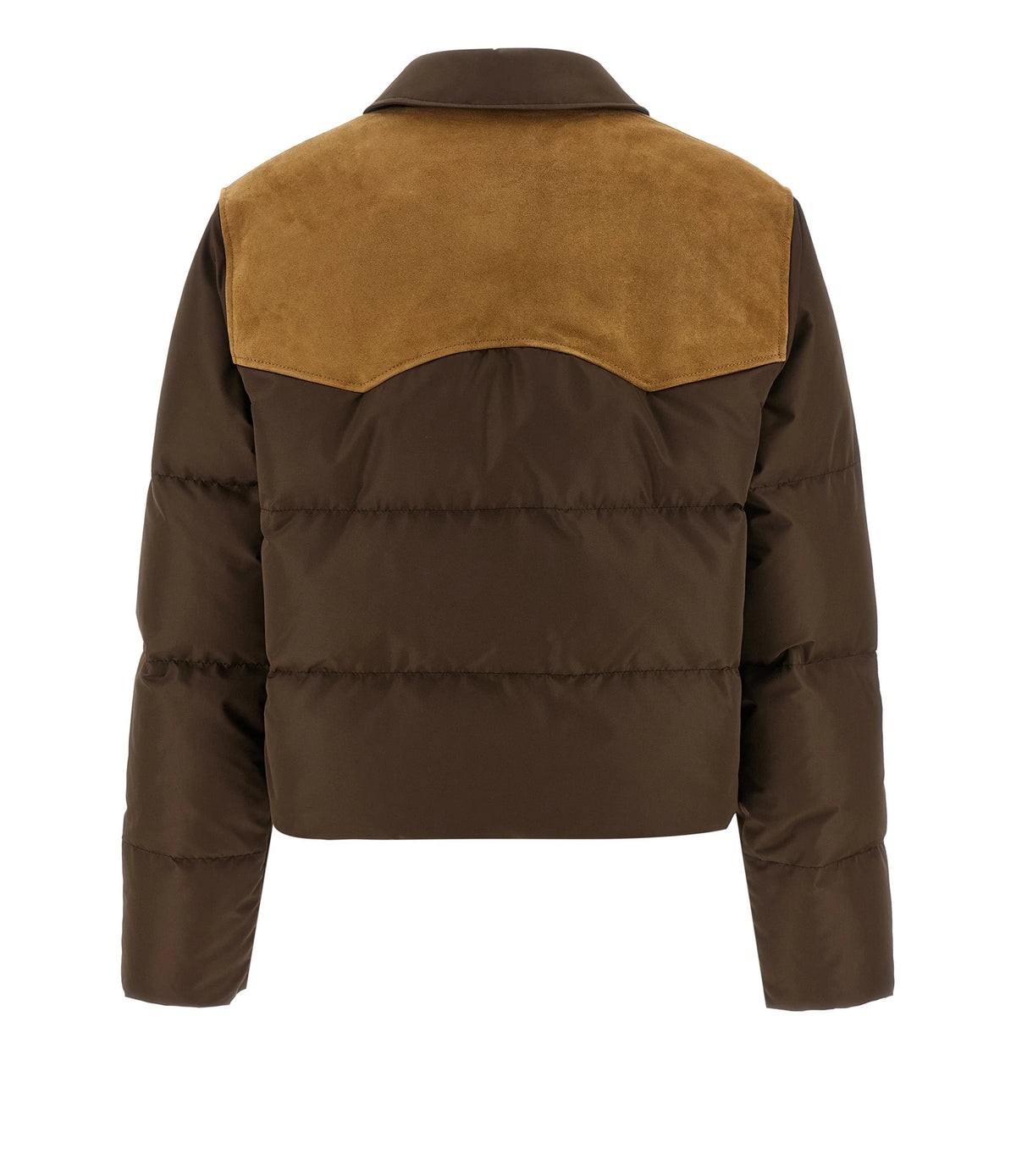 Miu Miu Puffer Jacket in brown, Recycled Polyester — view 2