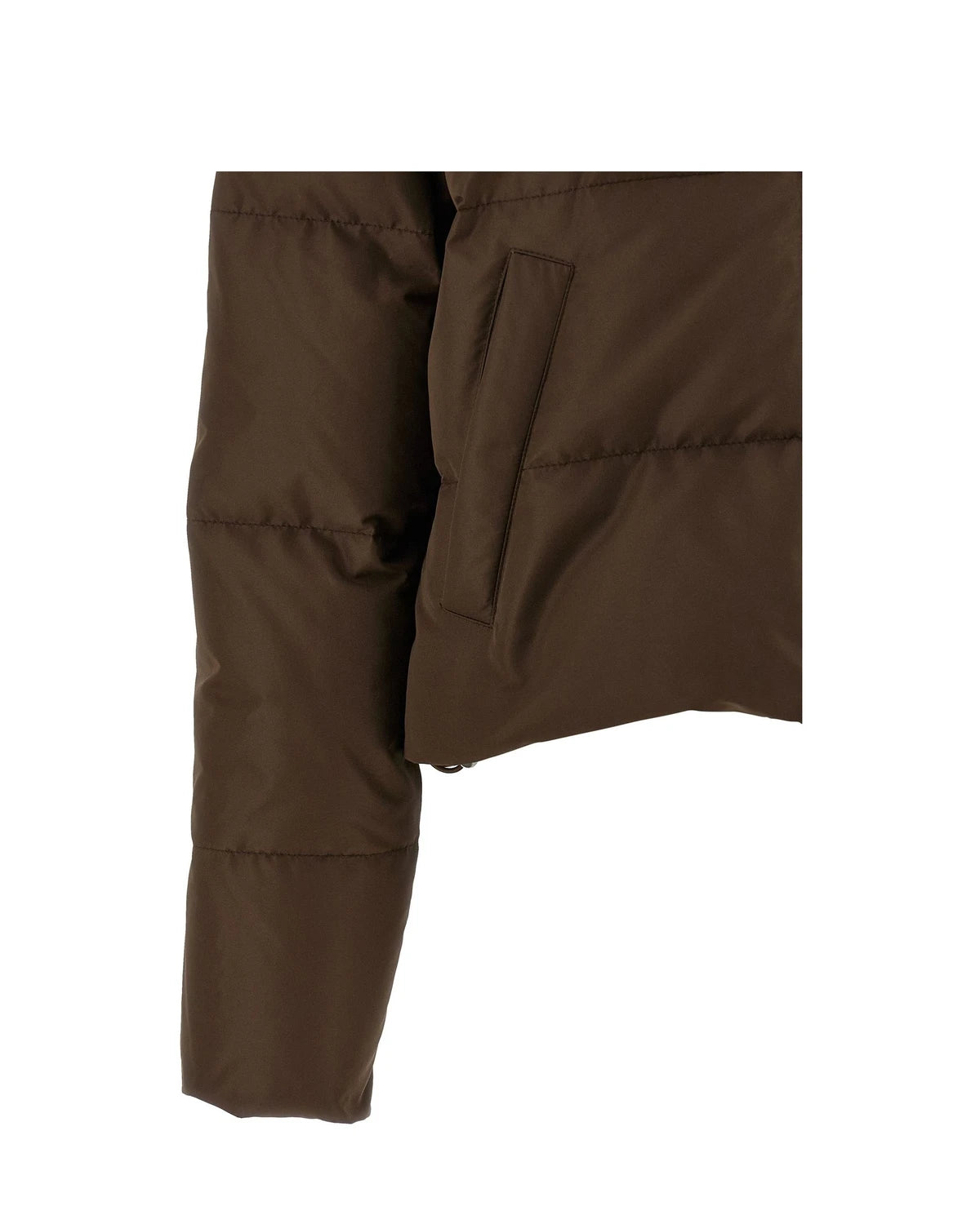 Miu Miu Puffer Jacket in brown, Recycled Polyester — view 4