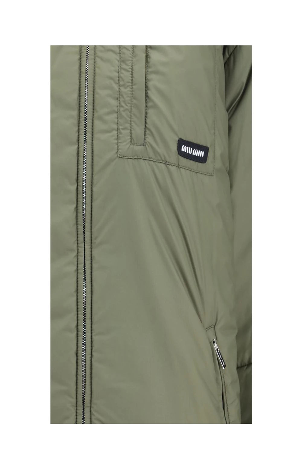Miu Miu Puffer Jacket in green — view 3