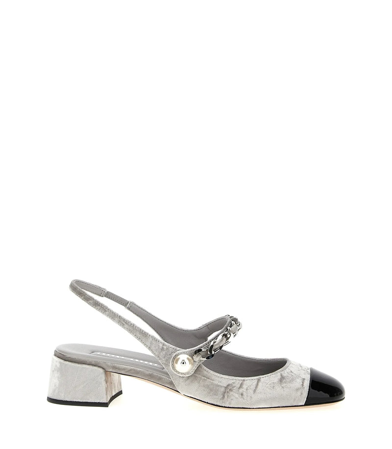 Miu Miu Pumps in silver, Calfskin Leather