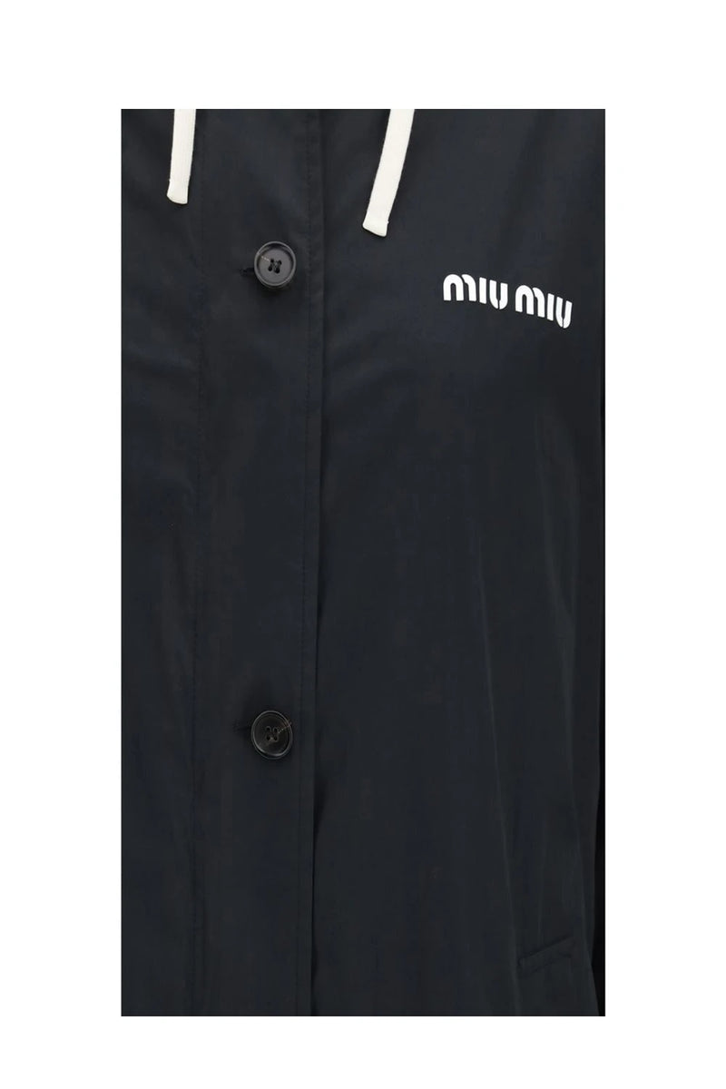 Miu Miu Rain Coat in black, Cotton — view 3