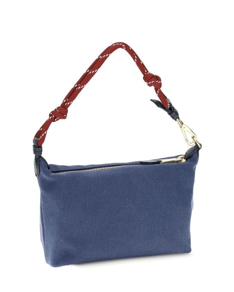 Miu Miu Shoulder Bag in blue, Cotton — view 3