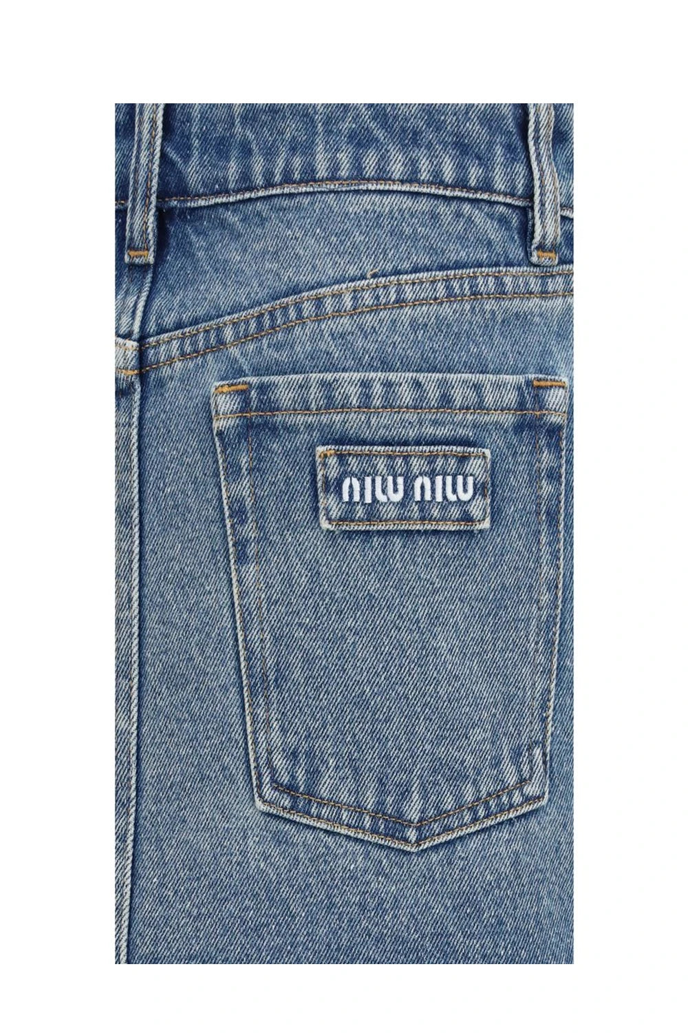 Miu Miu Skirt in blue, Cotton — view 3
