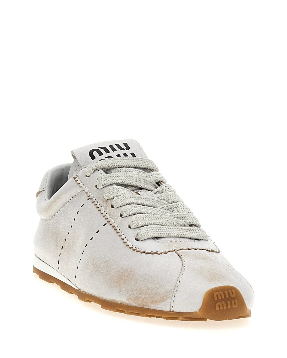 Miu Miu Sneakers in white, Calfskin Leather — view 2
