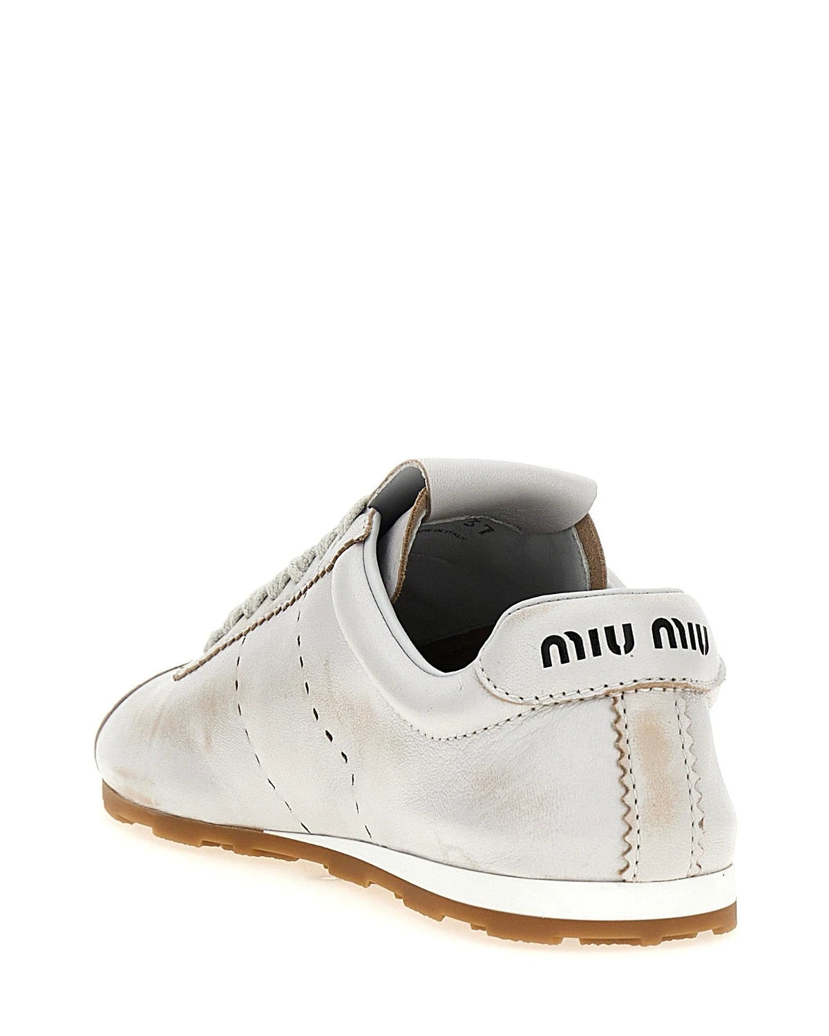 Miu Miu Sneakers in white, Calfskin Leather — view 3
