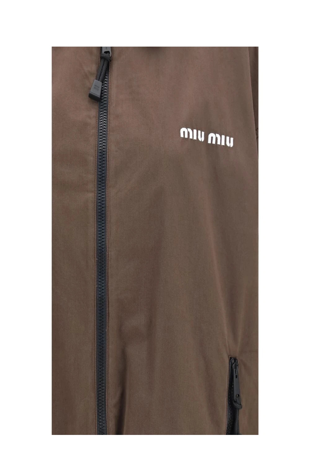 Miu Miu Track Jacket in brown, Cotton — view 3