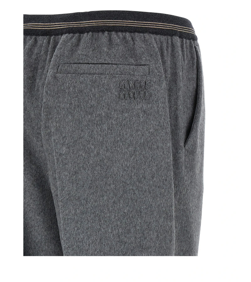Miu Miu Trouser in gray, Virgin Wool — view 4