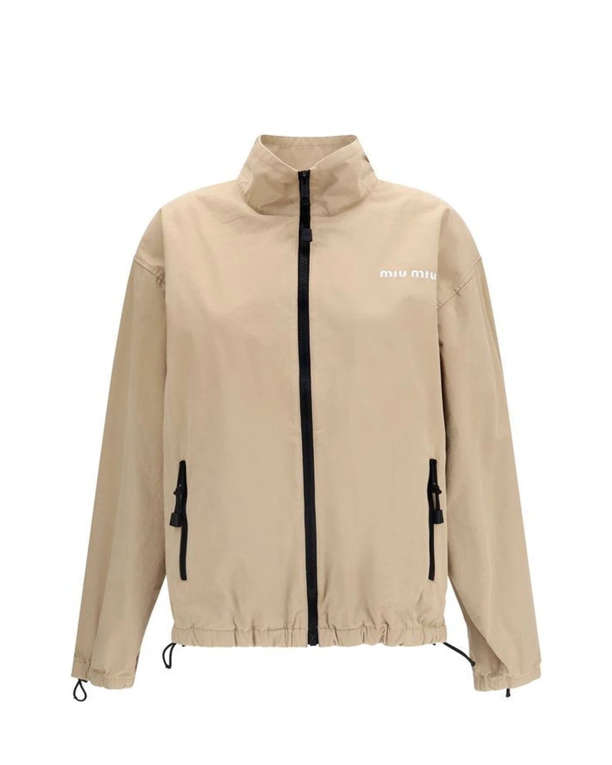 Miu Miu Windbreaker in beige, Cotton