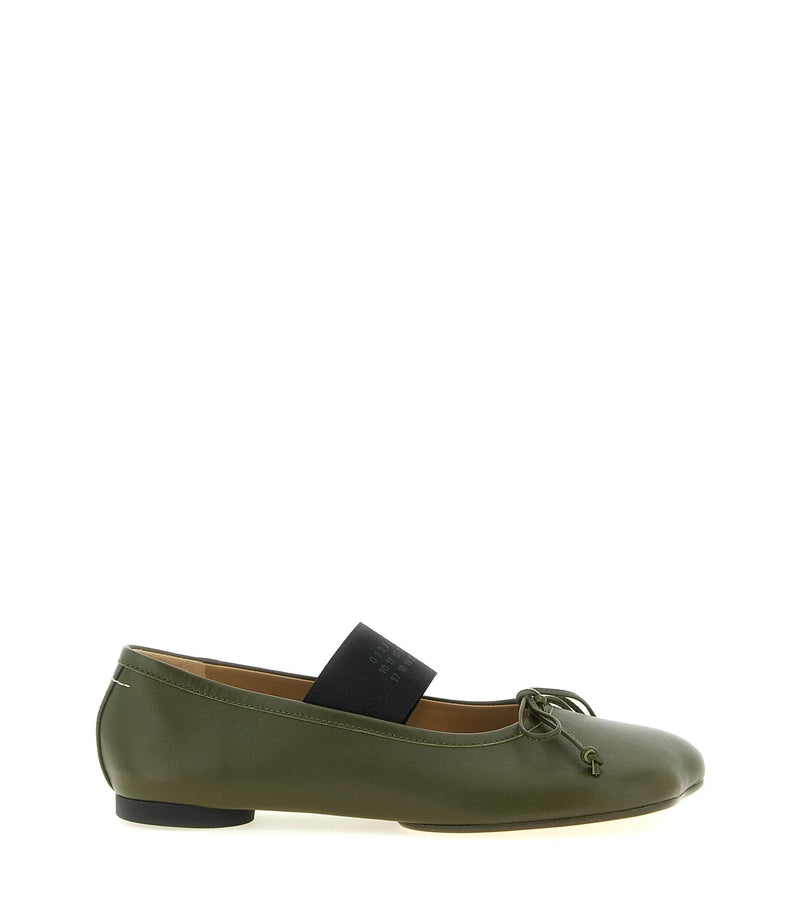 MM6 Maison Margiela Ballet Flats in green, Sheepskin Leather