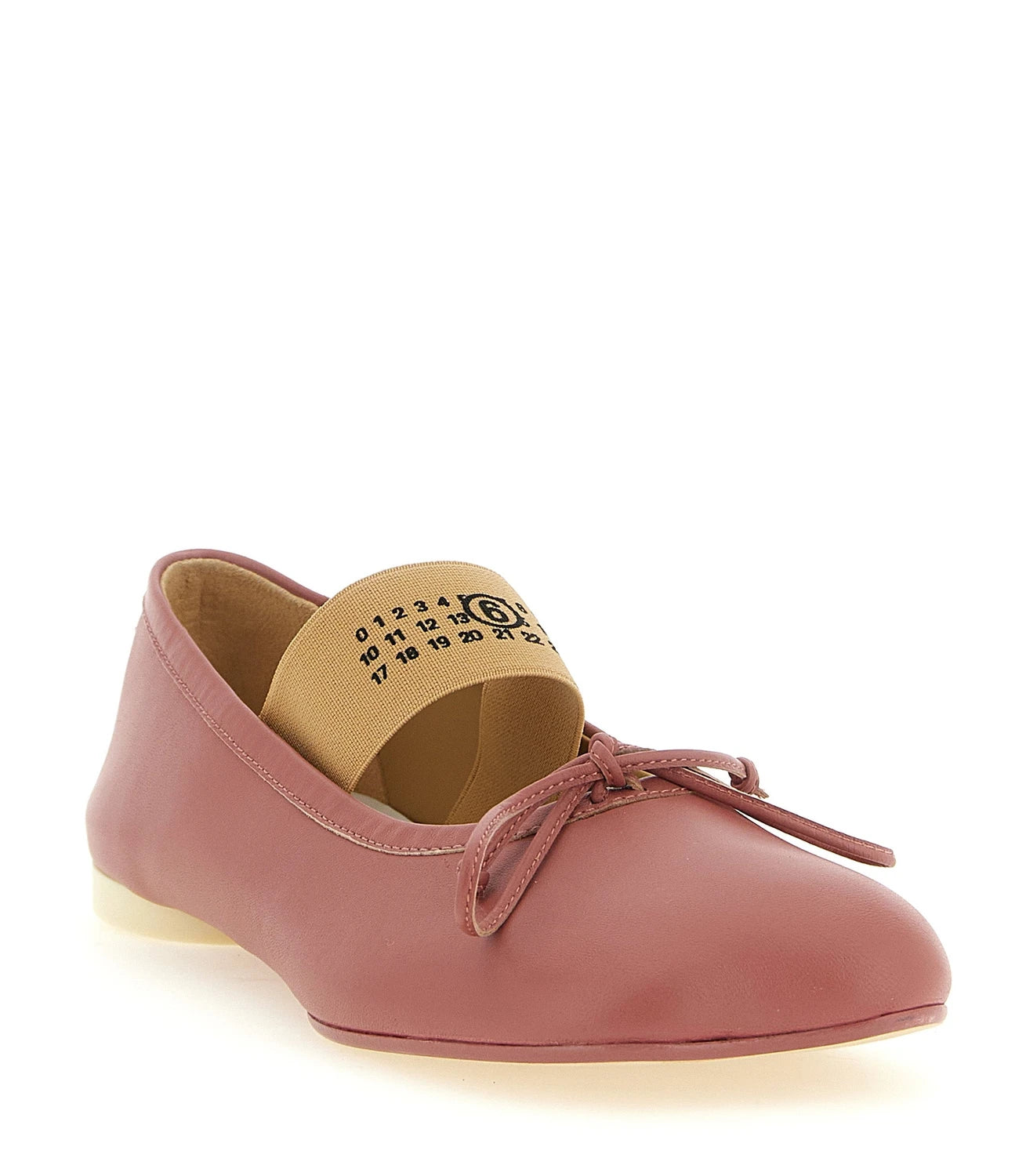 MM6 Maison Margiela Ballet Flats in pink, Sheepskin Leather — view 2
