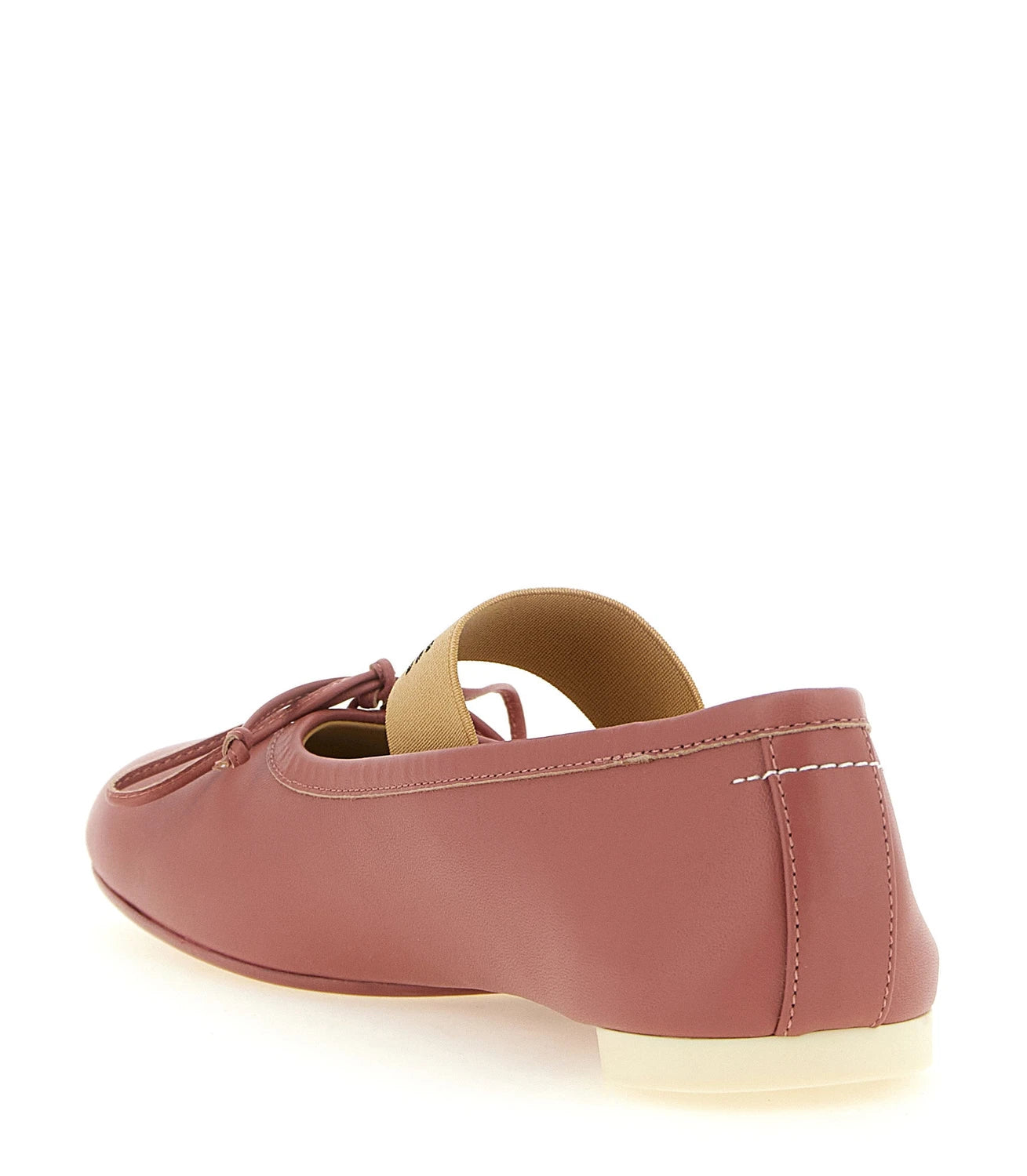 MM6 Maison Margiela Ballet Flats in pink, Sheepskin Leather — view 3