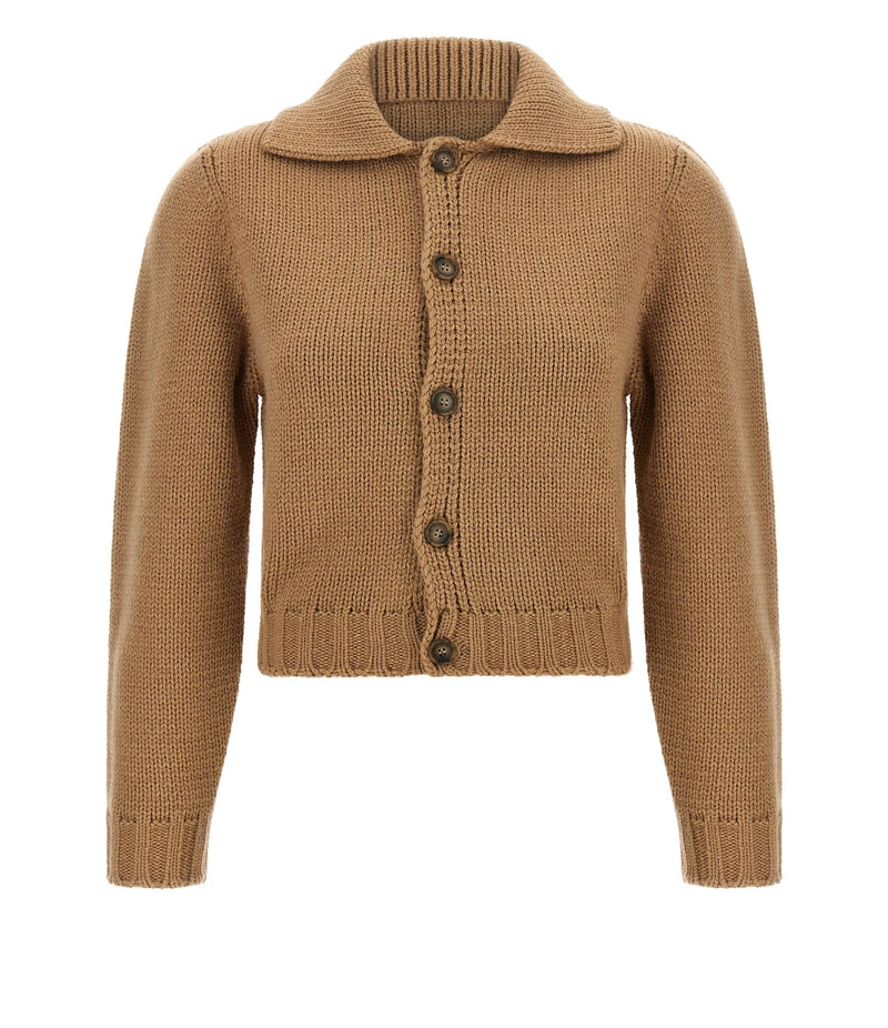 MM6 Maison Margiela Cardigan in beige, Wool