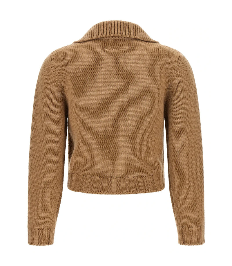 MM6 Maison Margiela Cardigan in beige, Wool — view 2