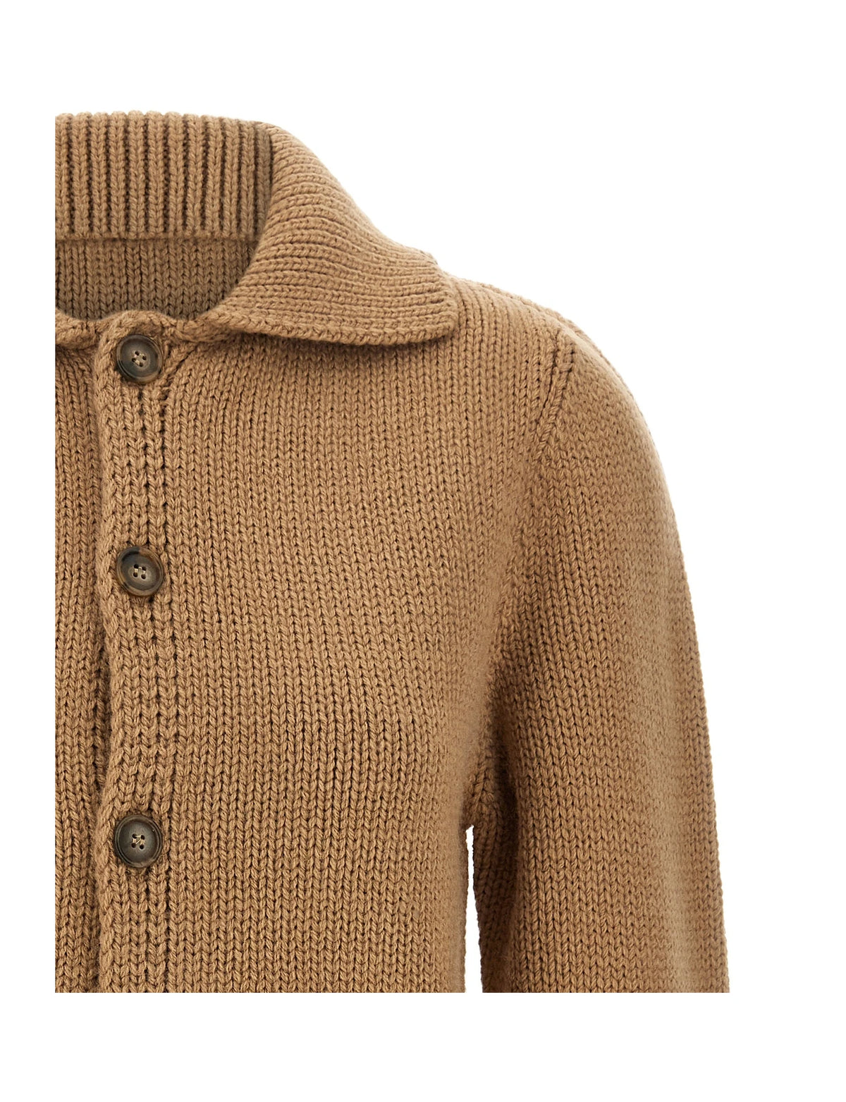 MM6 Maison Margiela Cardigan in beige, Wool — view 3