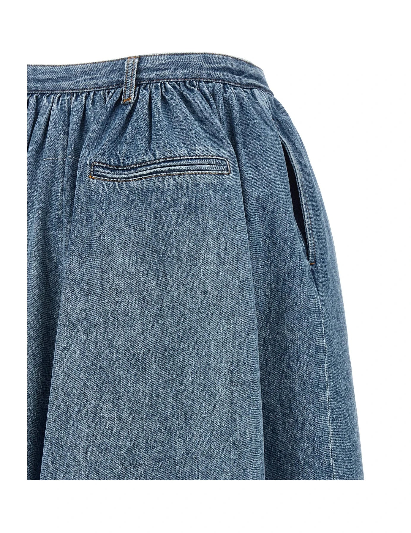MM6 Maison Margiela Denim Short in blue, Cotton — view 4