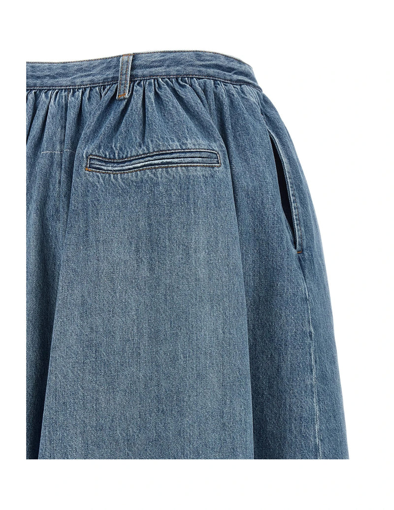 MM6 Maison Margiela Denim Short in blue, Cotton — view 4