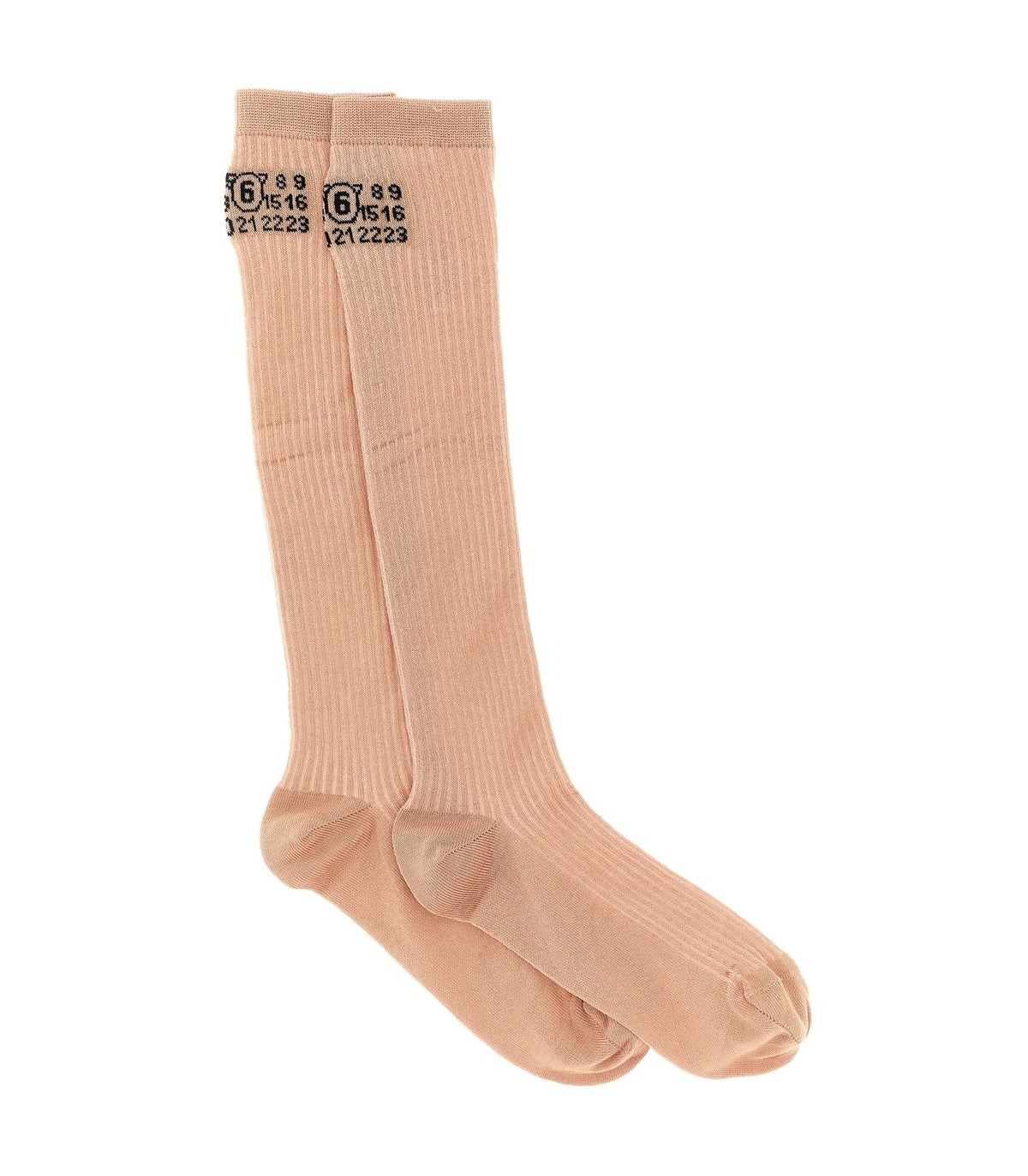 MM6 Maison Margiela Knee Sock in pink, Cotton