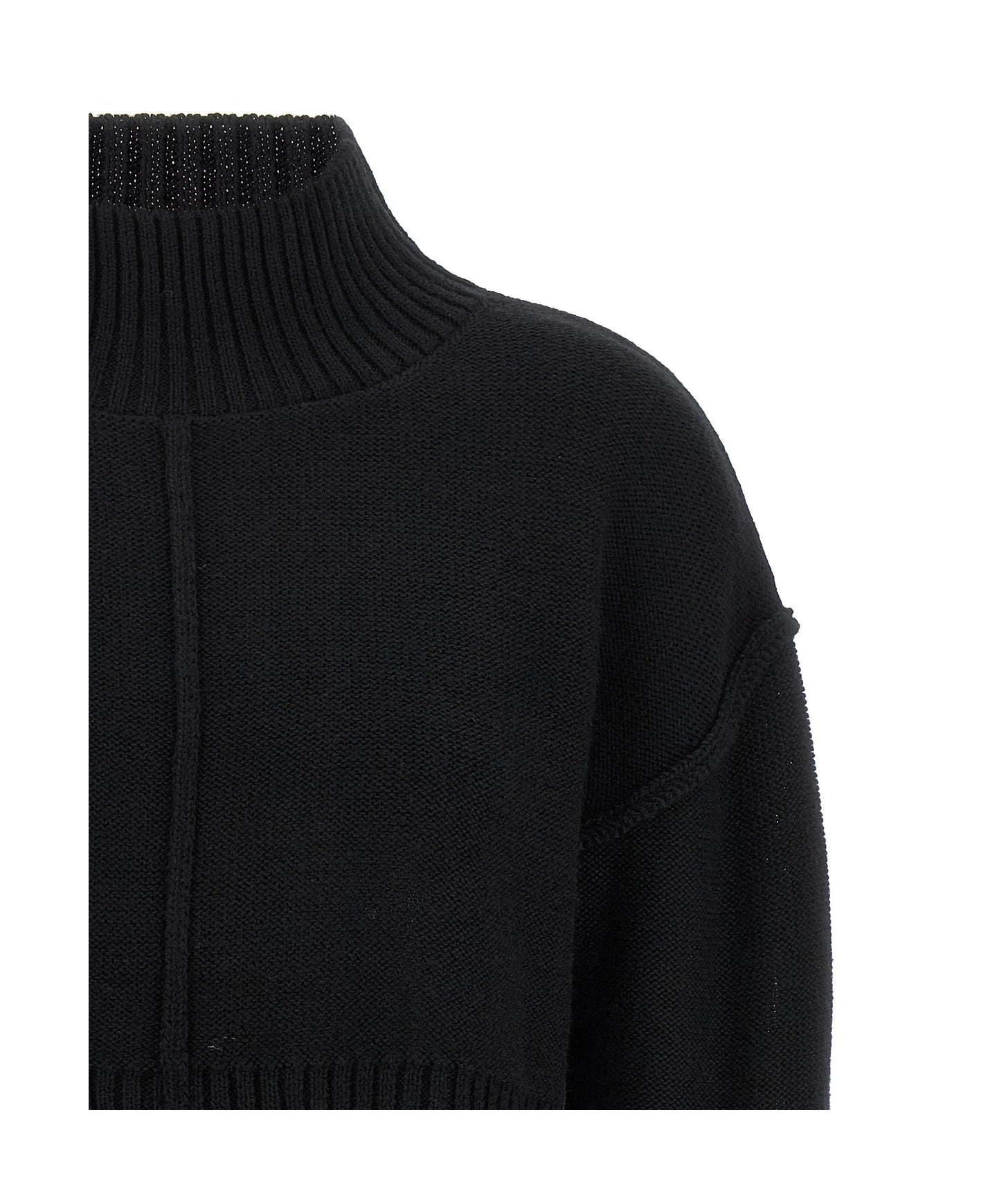 MM6 Maison Margiela Sweater in black, Virgin Wool — view 3