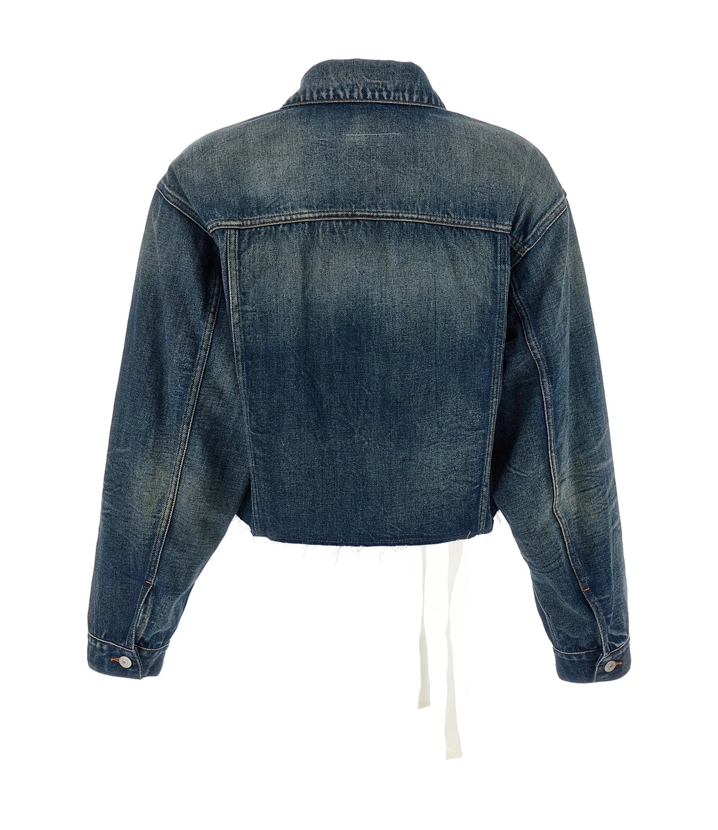 MM6 Maison Margiela Trucker Jacket in blue, Cotton — view 2
