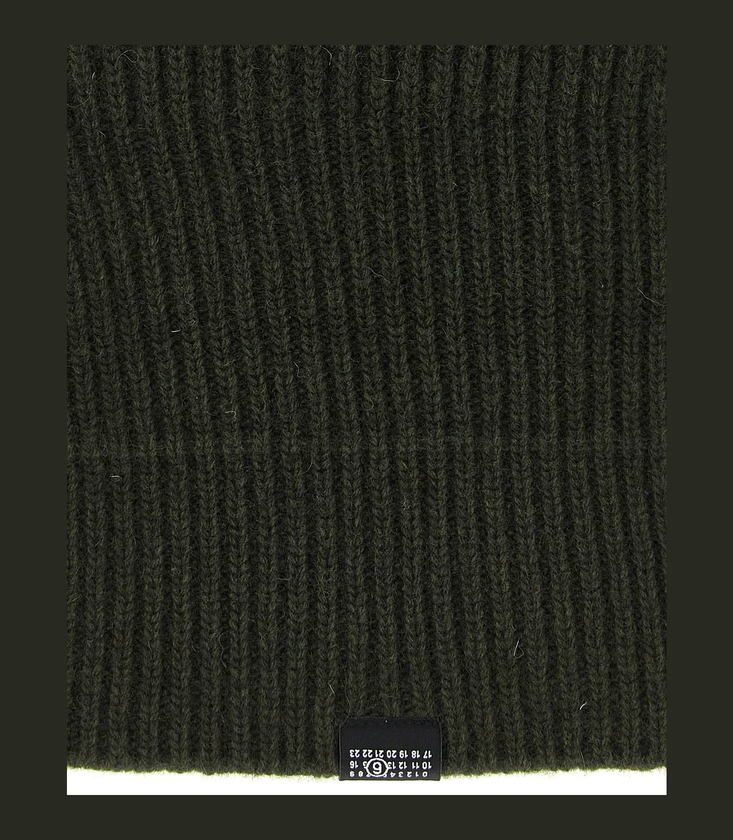 MM6 Maison Margiela Winter Hat in green, Wool — view 3