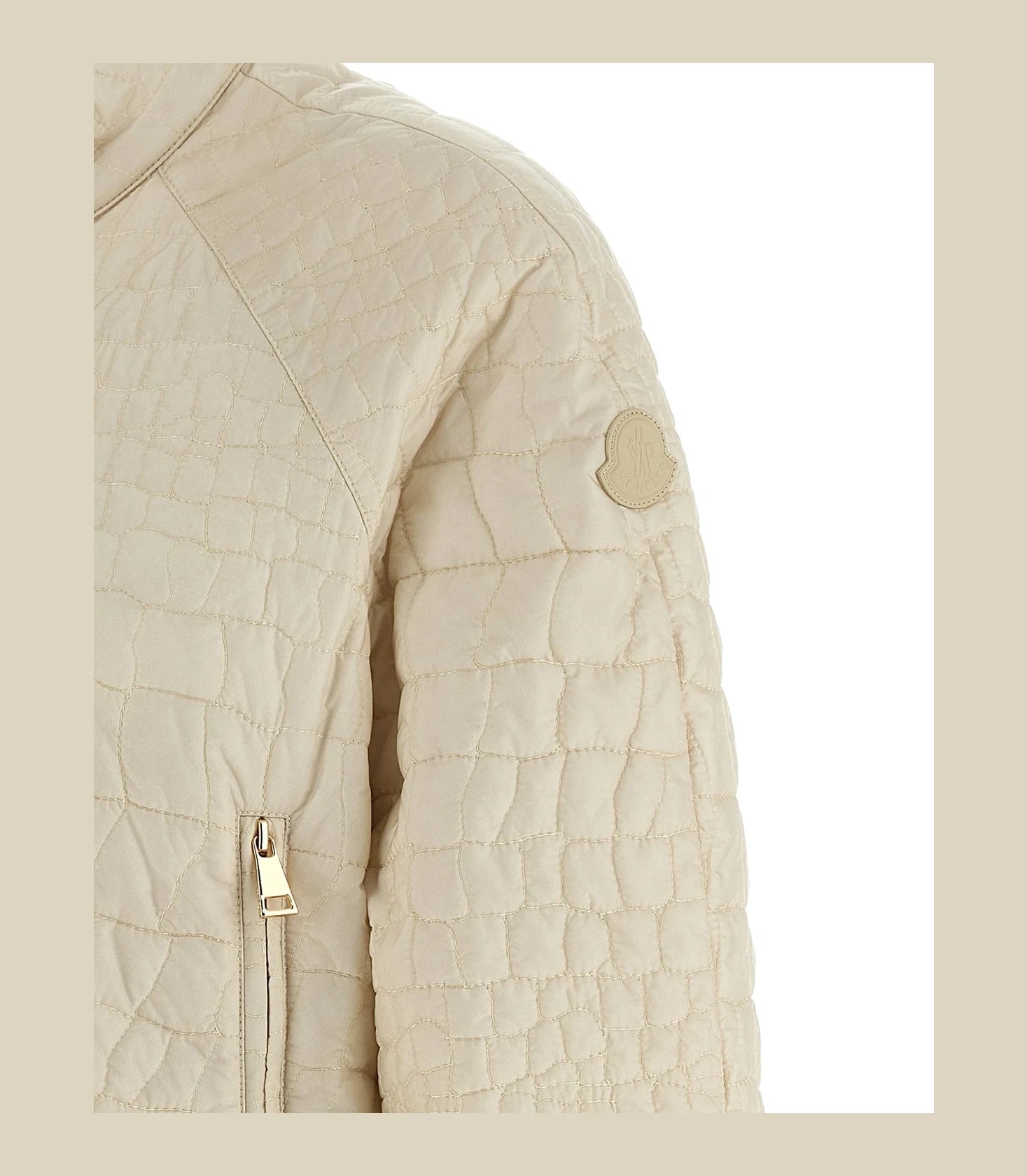 Moncler Bomber Jacket in beige, Polyamide — view 4