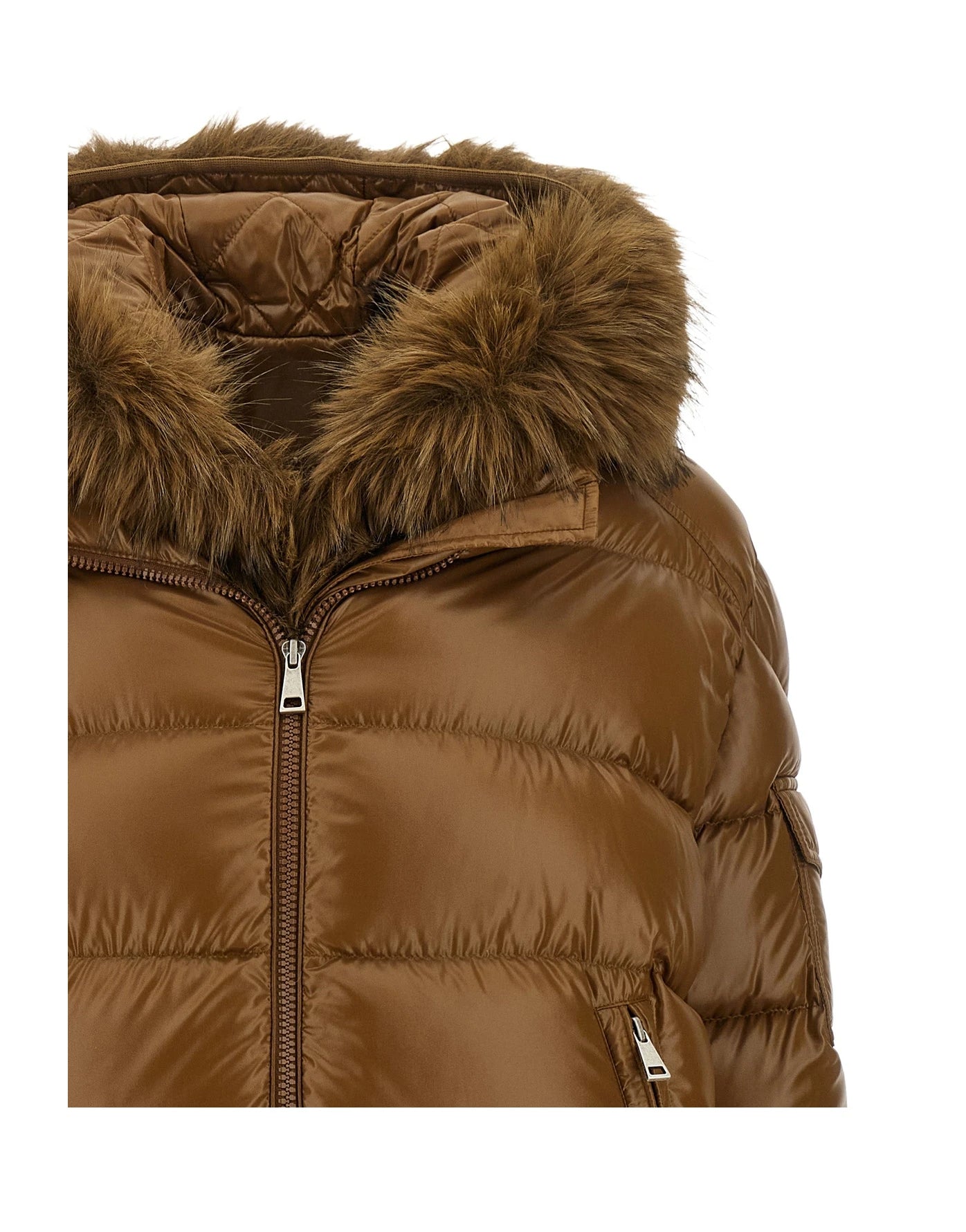 Moncler Puffer Jacket in brown, Polyamide — view 4