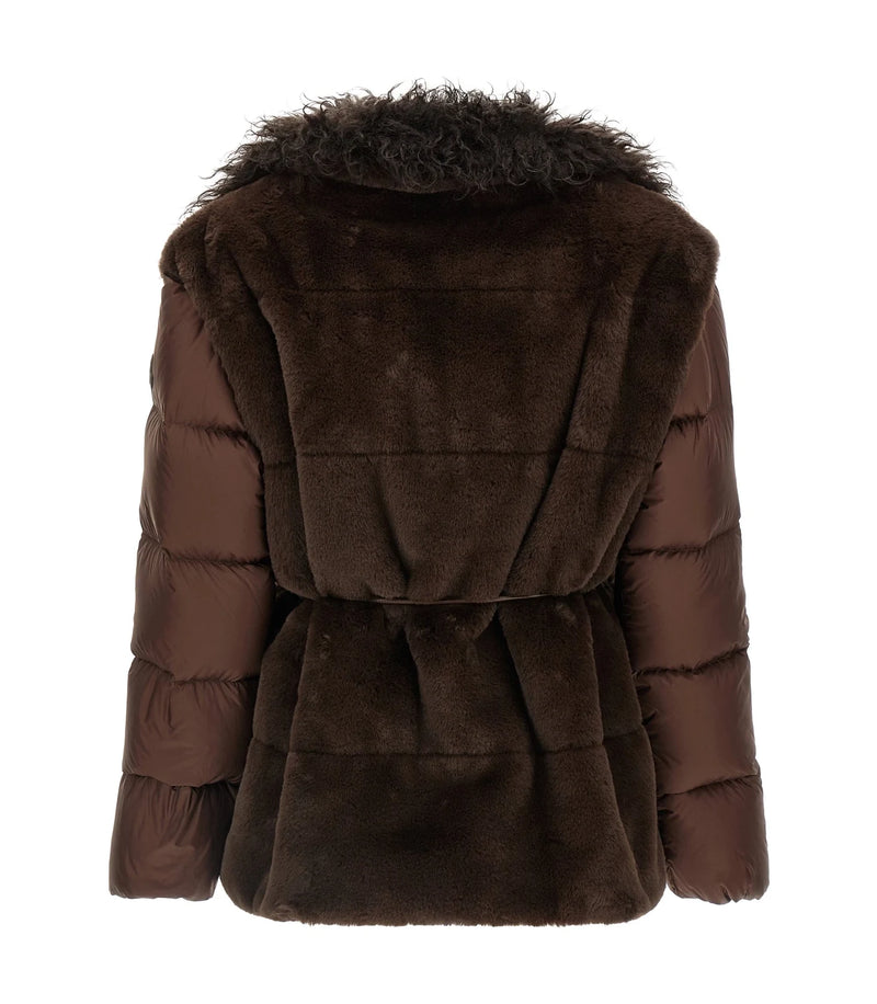 Moncler Puffer Jacket in brown, Polyester — view 3