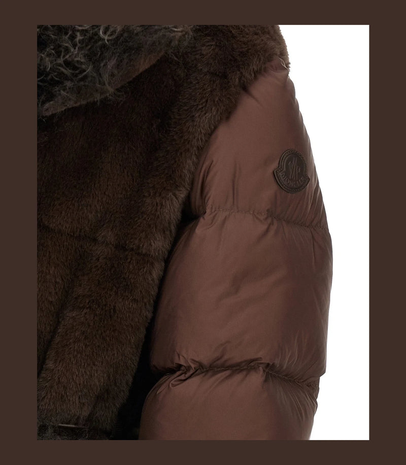 Moncler Puffer Jacket in brown, Polyester — view 5