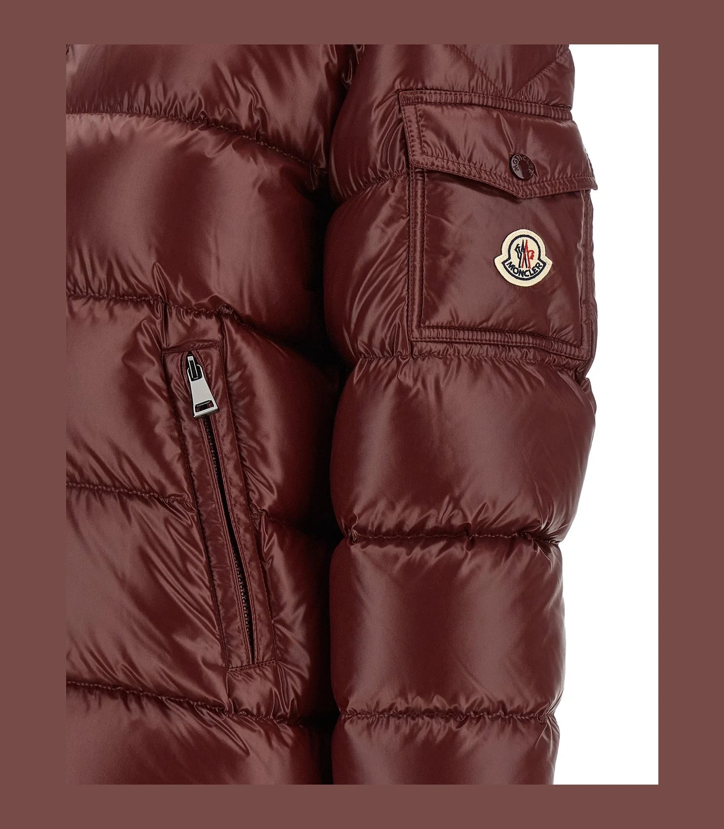Moncler Puffer Jacket in red, Polyamide — view 6