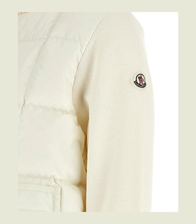 Moncler Puffer Jacket in white, Virgin Wool — view 4