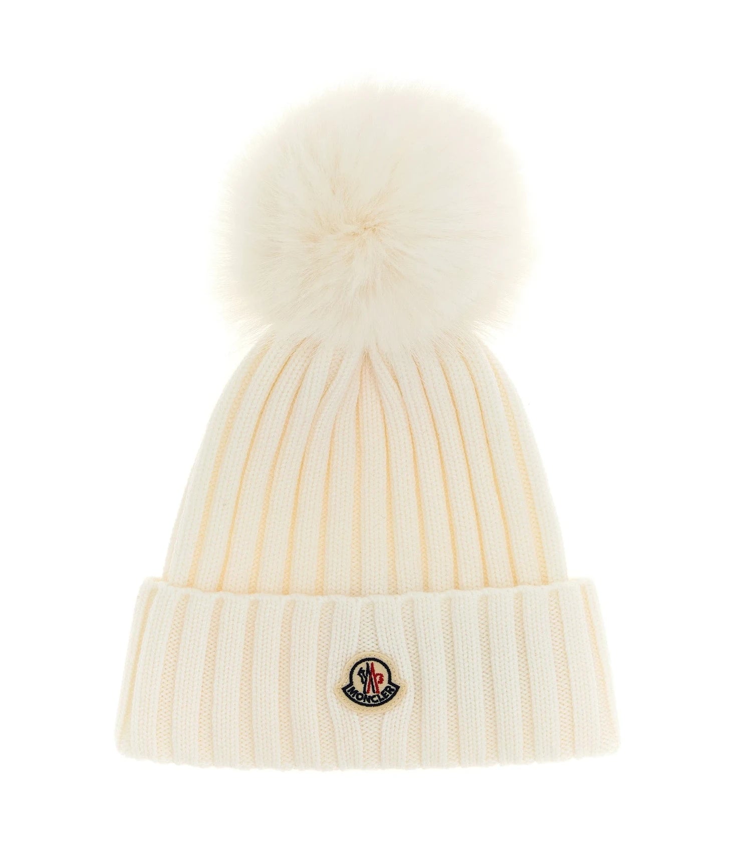 Moncler Winter Hat in white, Wool