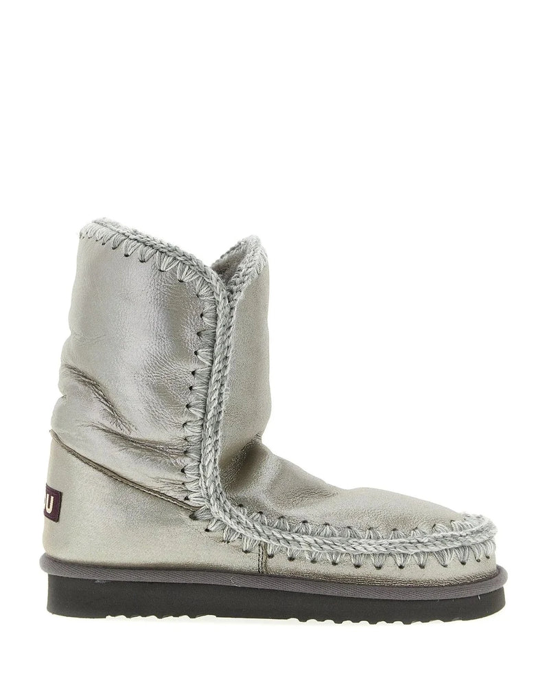 Mou Ankle Boots in silver, Sheepskin Leather