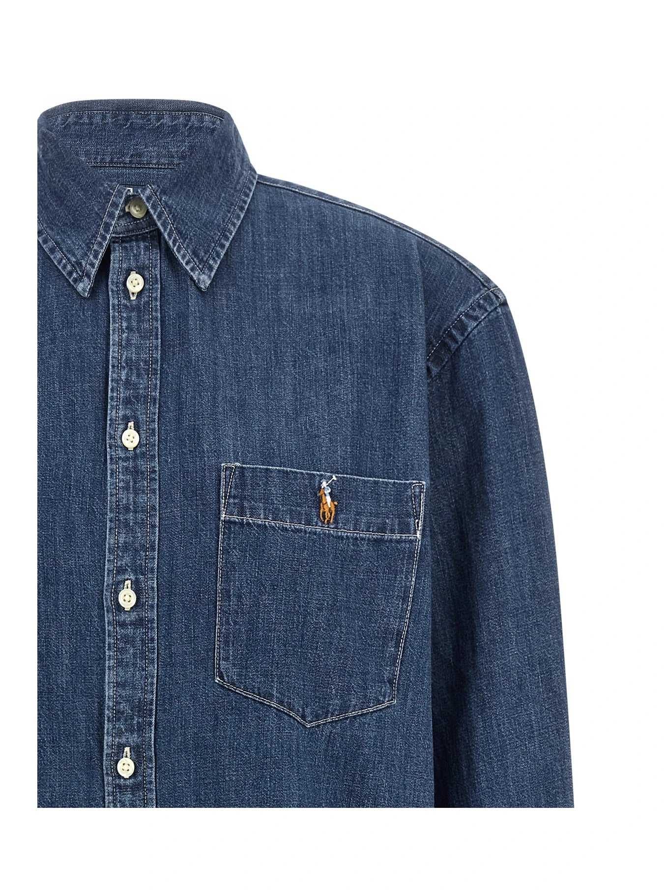 Polo Ralph Lauren Dress Shirt in blue, Cotton — view 3